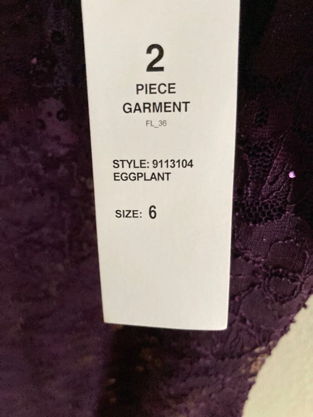 SL FASHIONS  LACE JACKET MIDI DRES  2 piece Set Eggplant 6  NWT - Picture 4 of 8
